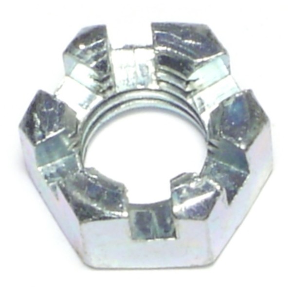 Midwest Fastener 1/2"-13 Zinc Plated Steel Coarse Thread Slotted Hex Nuts 6PK 68551